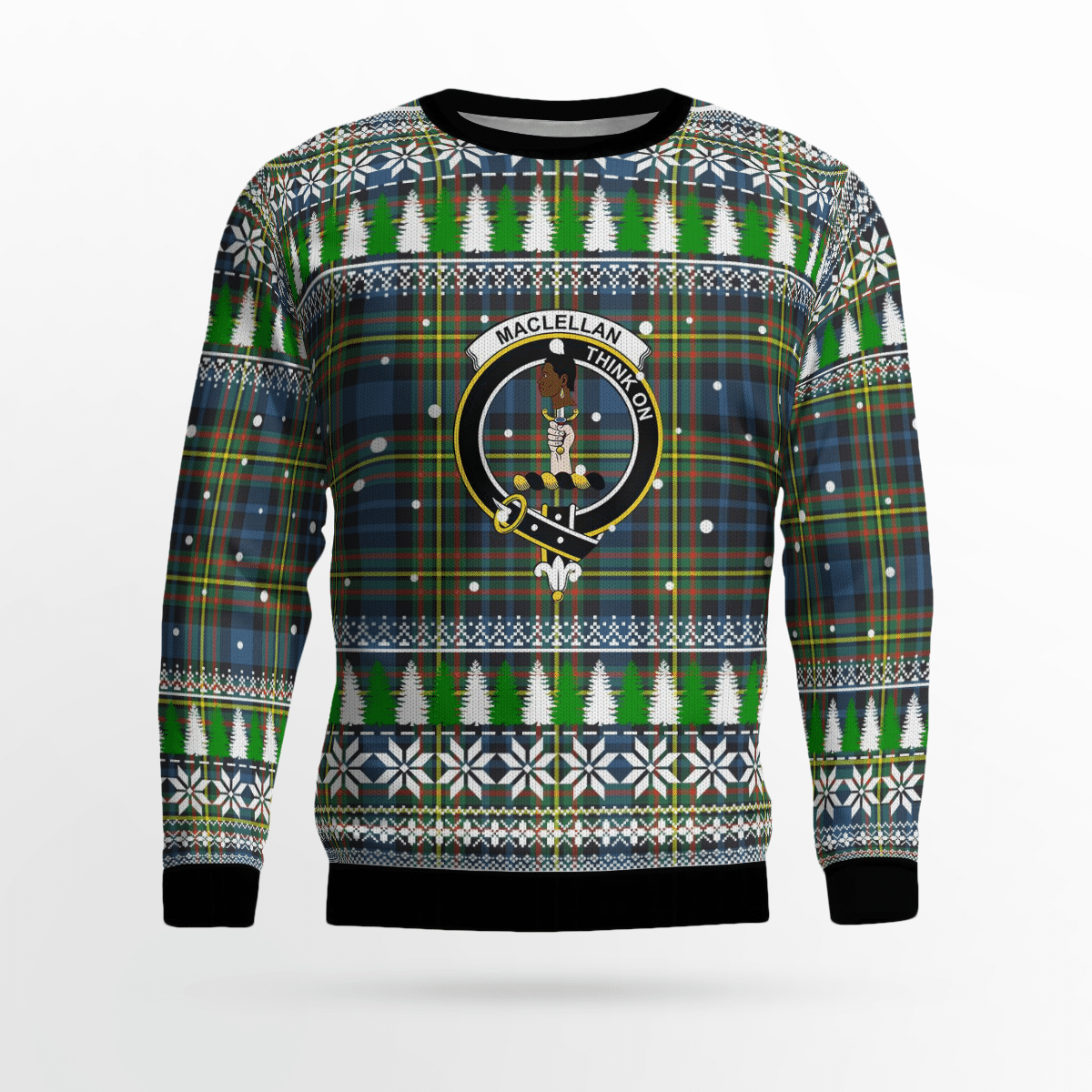 Clan MacLellan Ancient Crest Tartan Christmas Ugly Sweater NK35 MacLellan Ancient Crest Tartan Tartan Ugly Sweater   
