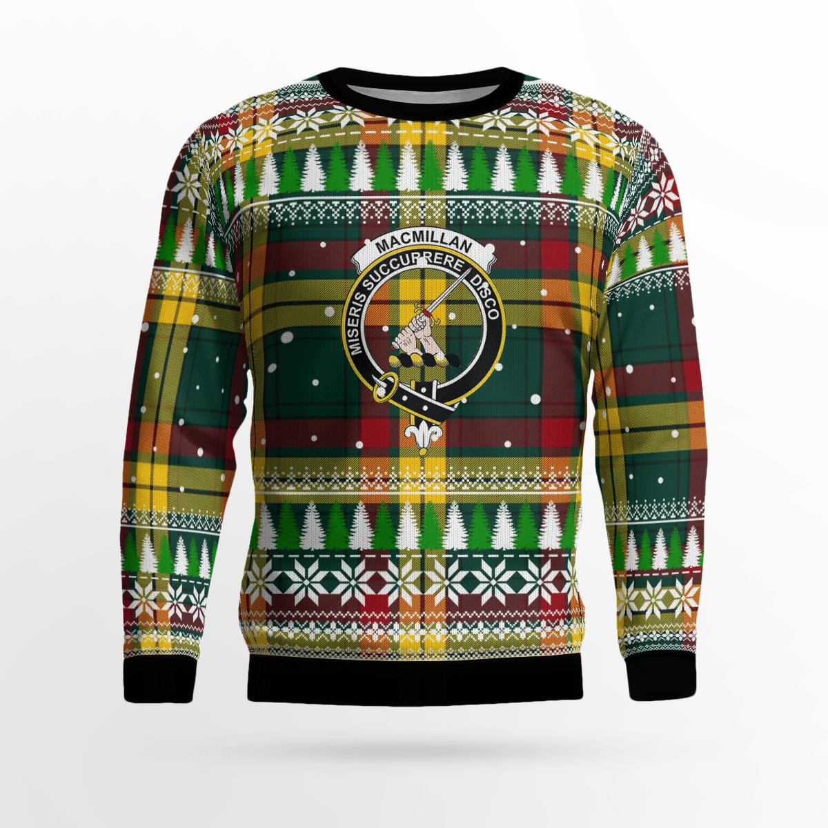 Clan MacMillan Old Modern Crest Tartan Christmas Ugly Sweater QV66 MacMillan Old Modern Crest Tartan Tartan Ugly Sweater   