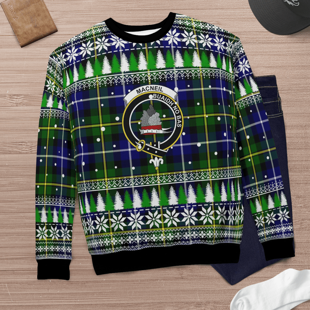 Clan MacNeil of Barra Modern Crest Tartan Christmas Ugly Sweater OM38 MacNeil of Barra Modern Crest Tartan Tartan Ugly Sweater   