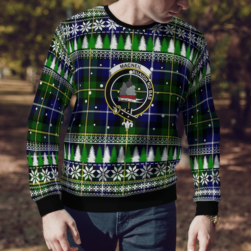 Clan MacNeil of Barra Modern Crest Tartan Christmas Ugly Sweater OM38 MacNeil of Barra Modern Crest Tartan Tartan Ugly Sweater   