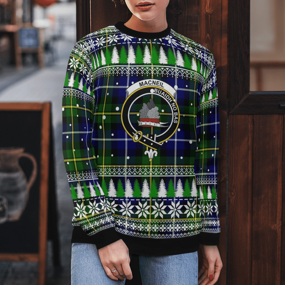 Clan MacNeil of Barra Modern Crest Tartan Christmas Ugly Sweater OM38 MacNeil of Barra Modern Crest Tartan Tartan Ugly Sweater   
