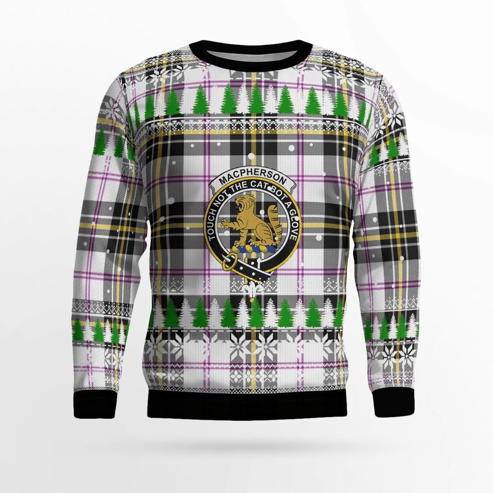 Clan MacPherson Dress Modern Crest Tartan Christmas Ugly Sweater PT59 MacPherson Dress Modern Crest Tartan Tartan Ugly Sweater   