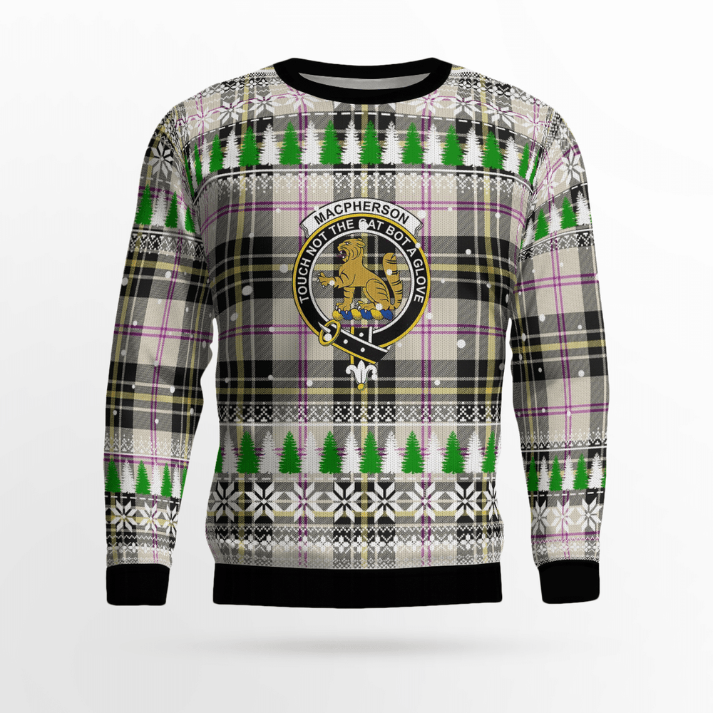 Clan MacPherson Dress Ancient Crest Tartan Christmas Ugly Sweater BW13 MacPherson Dress Ancient Crest Tartan Tartan Ugly Sweater   