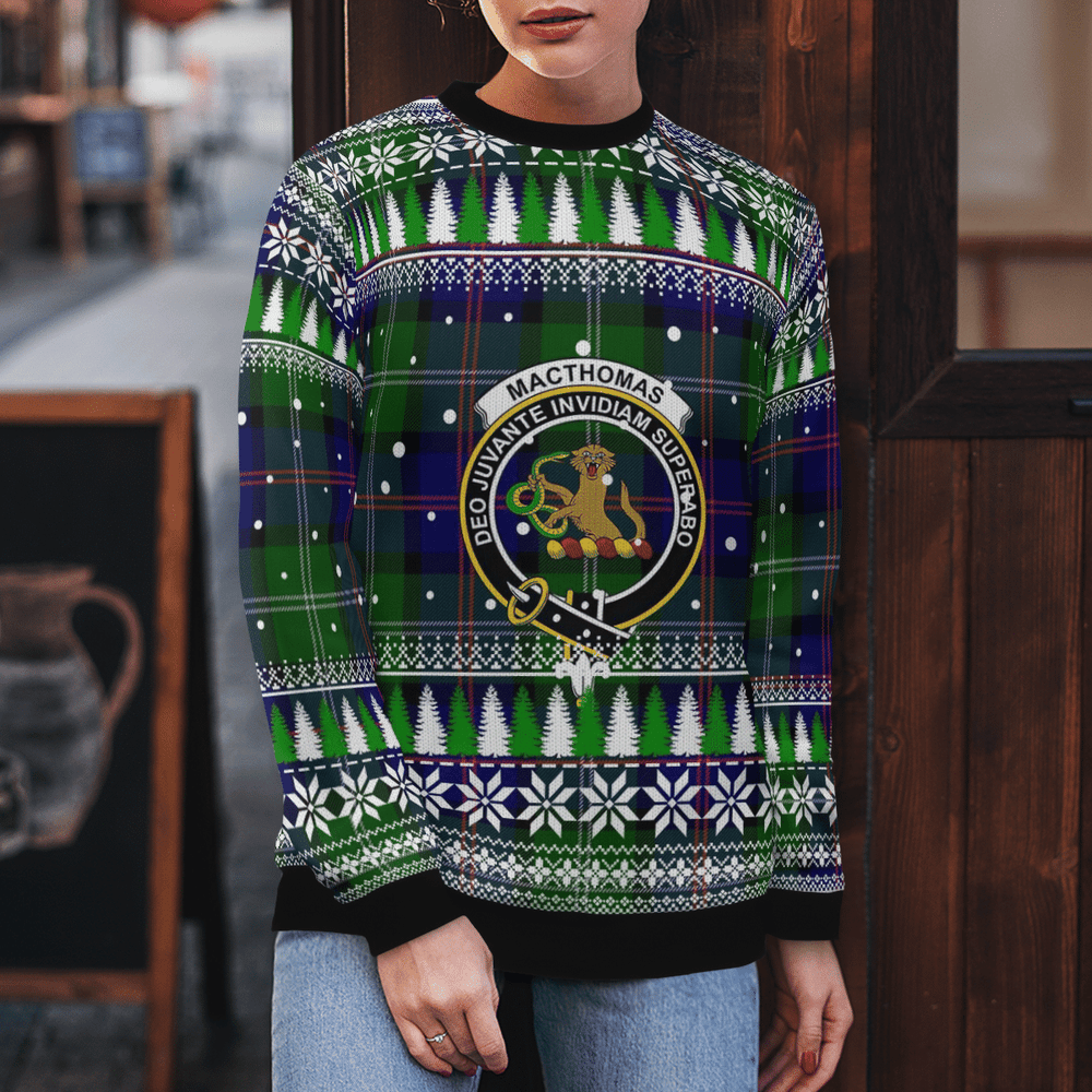 Clan MacThomas Modern Crest Tartan Christmas Ugly Sweater ZJ75 MacThomas Modern Crest Tartan Tartan Ugly Sweater   