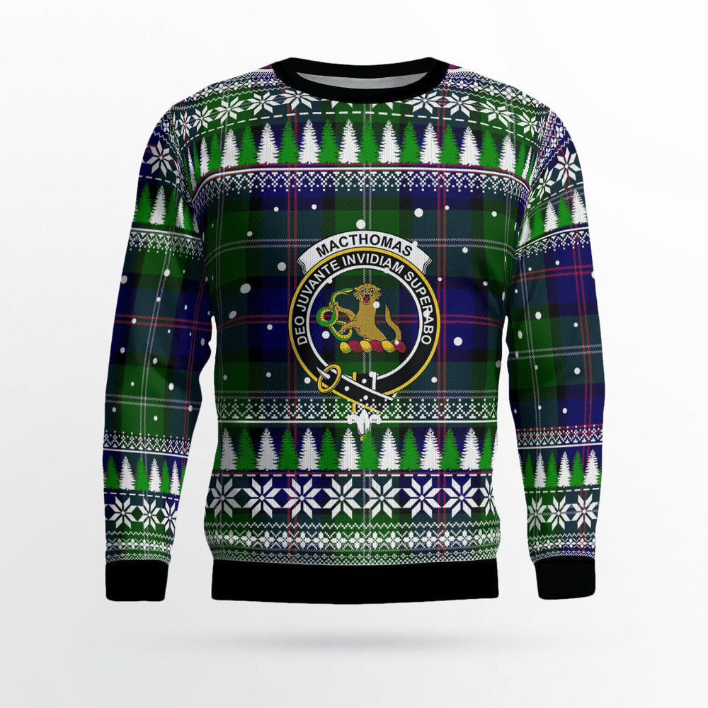 Clan MacThomas Modern Crest Tartan Christmas Ugly Sweater ZJ75 MacThomas Modern Crest Tartan Tartan Ugly Sweater   