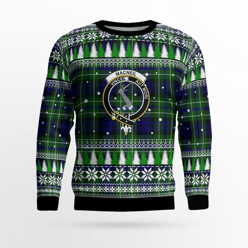 Clan MacNeil (of Colonsay) Crest Tartan Christmas Ugly Sweater YI21 MacNeil (of Colonsay) Crest Tartan Tartan Ugly Sweater   