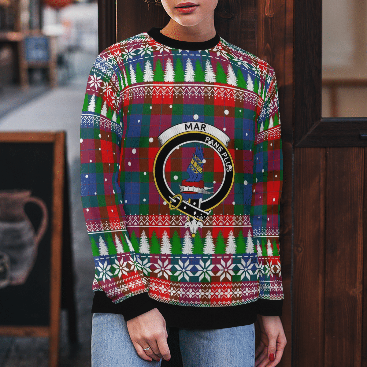 Clan Mar Crest Tartan Christmas Ugly Sweater ZP92 Mar Crest Tartan Tartan Ugly Sweater   