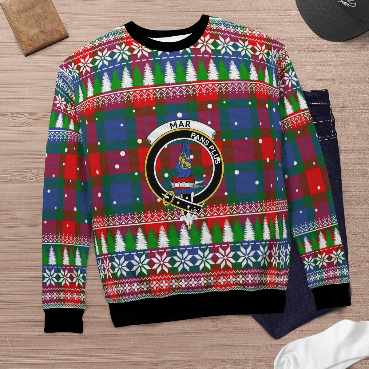 Clan Mar Crest Tartan Christmas Ugly Sweater ZP92 Mar Crest Tartan Tartan Ugly Sweater   