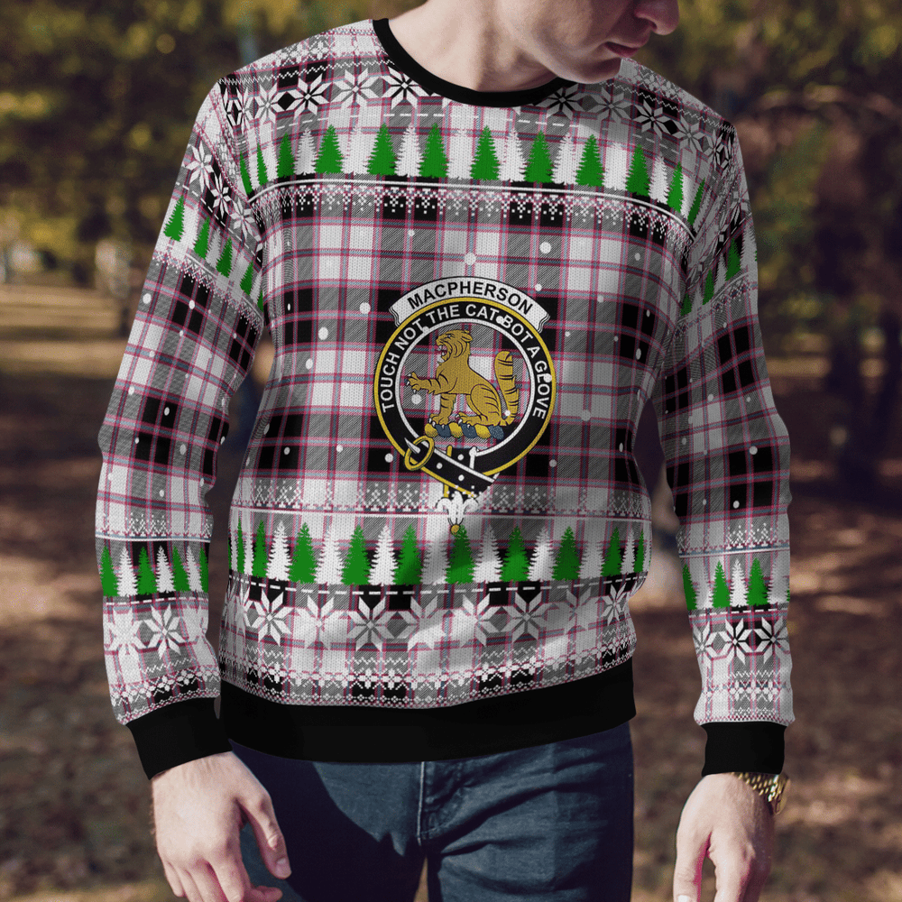 Clan MacPherson Hunting Modern Crest Tartan Christmas Ugly Sweater UV52 MacPherson Hunting Modern Crest Tartan Tartan Ugly Sweater   