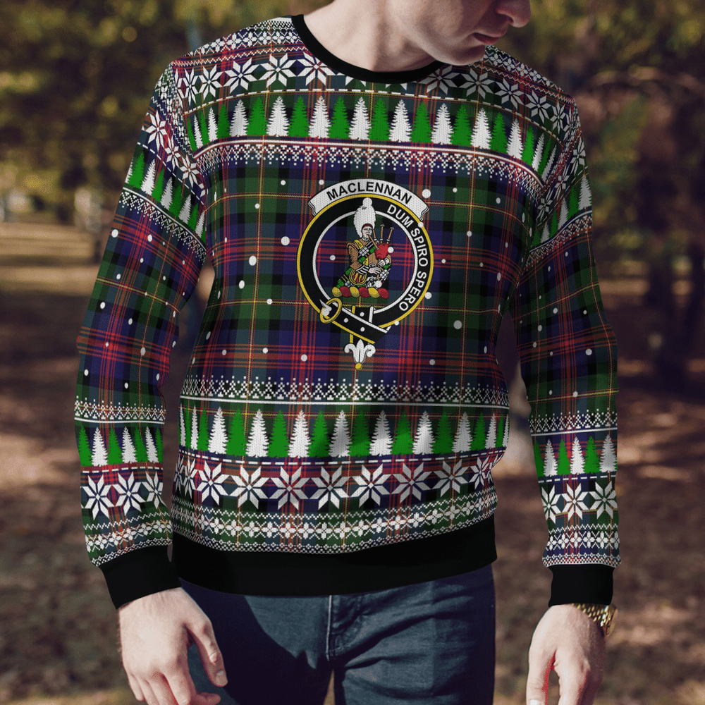 Clan MacLennan Crest Tartan Christmas Ugly Sweater BB54 MacLennan Crest Tartan Tartan Ugly Sweater   