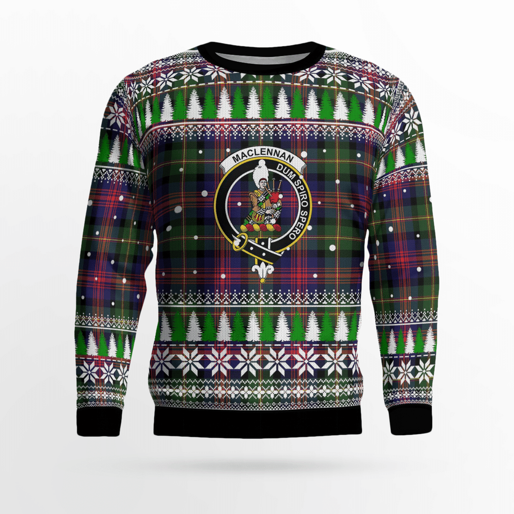 Clan MacLennan Crest Tartan Christmas Ugly Sweater BB54 MacLennan Crest Tartan Tartan Ugly Sweater   