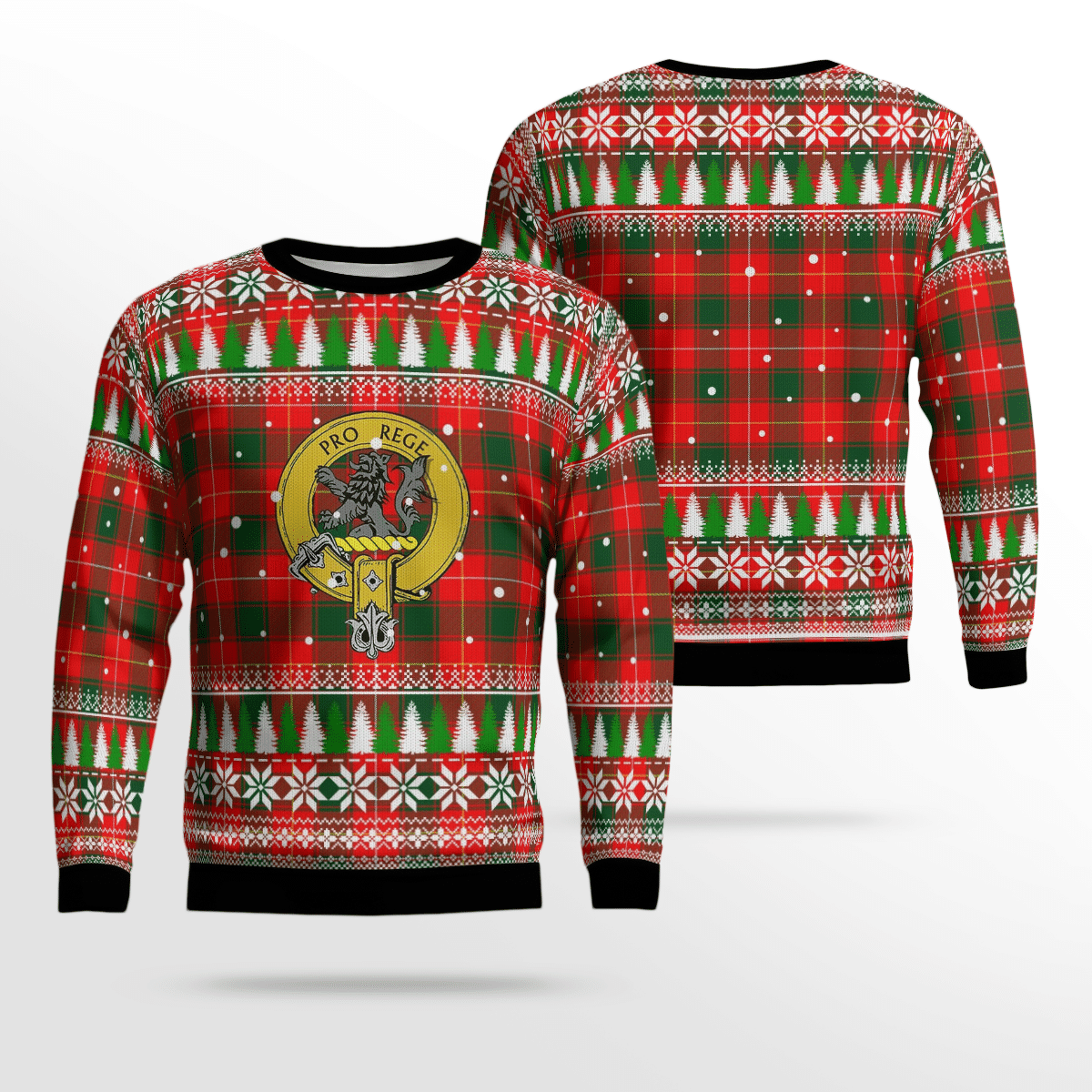 Clan MacPhee Modern Crest Tartan Christmas Ugly Sweater XQ20 MacPhee Modern Crest Tartan Tartan Ugly Sweater   