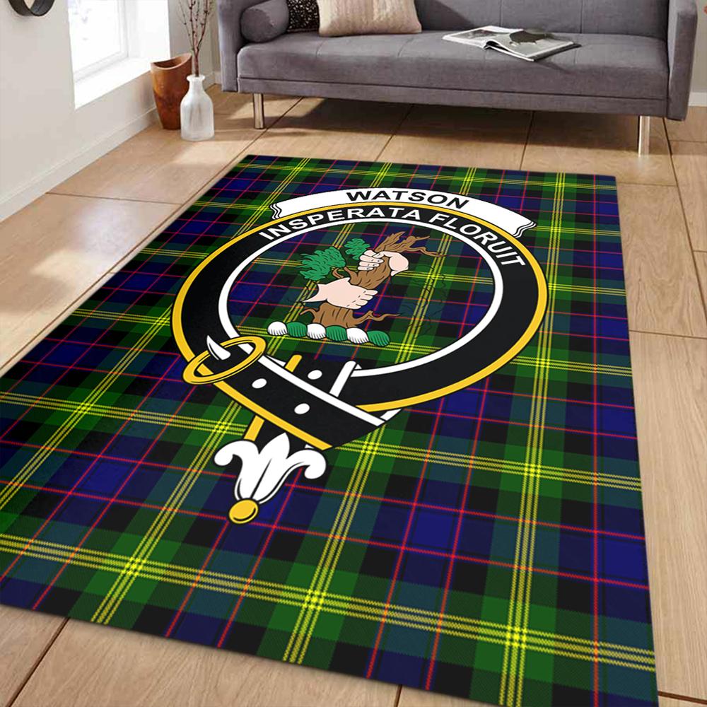 Watson Modern Tartan Crest Area Rug
