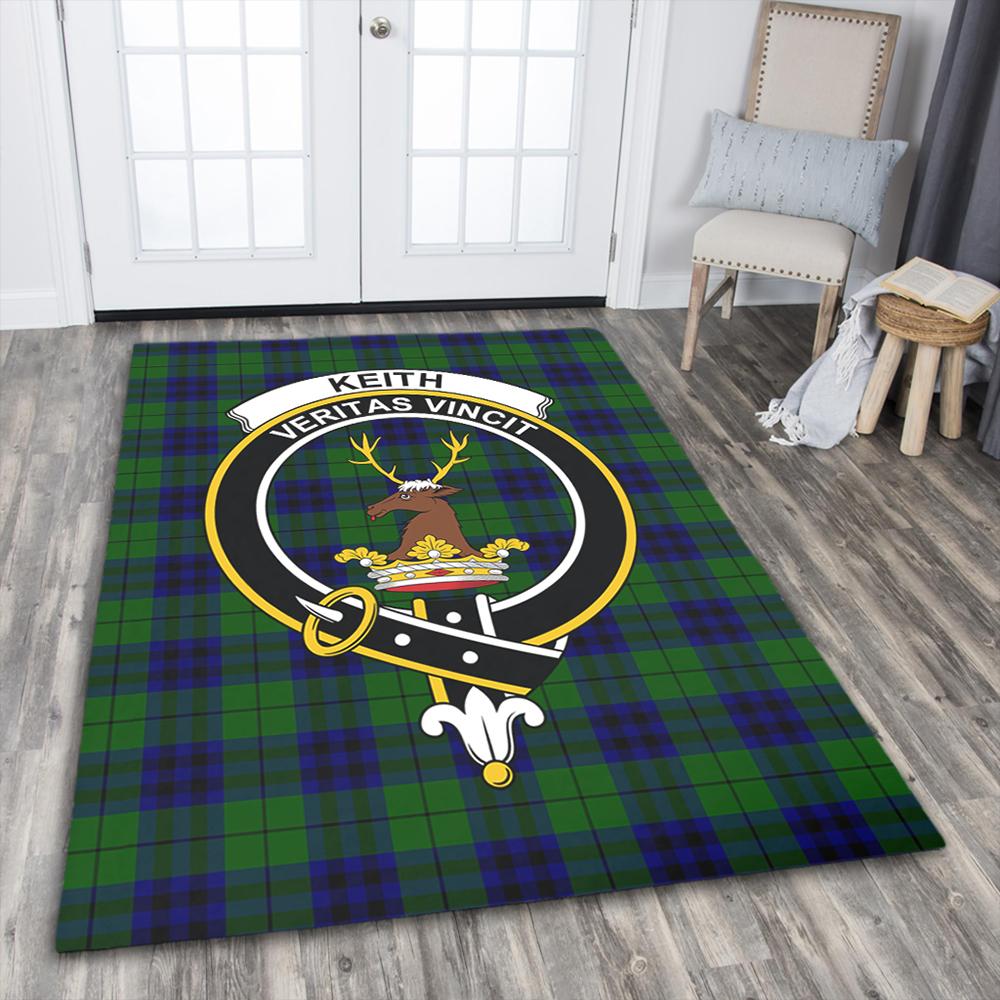 Keith Modern Tartan Crest Area Rug