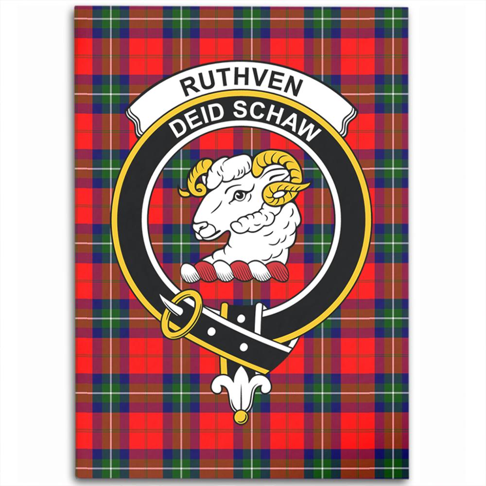 Ruthven Modern Tartan Crest Area Rug