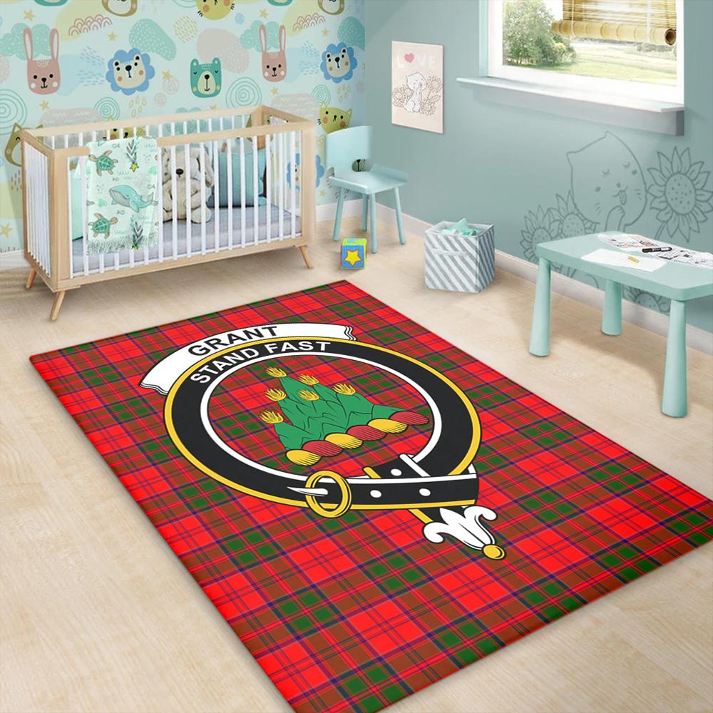 Grant Modern Tartan Crest Area Rug