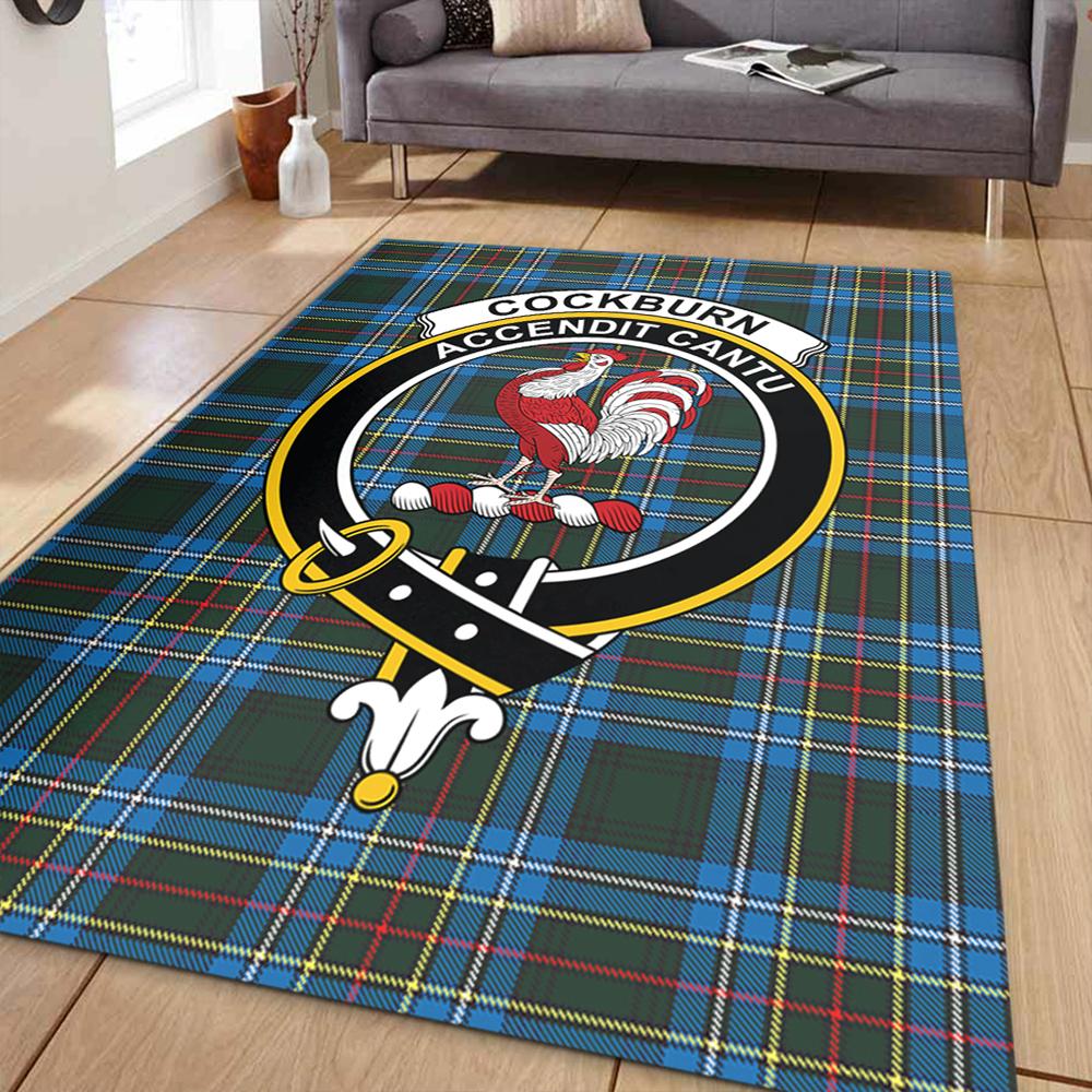 Cockburn Modern Tartan Crest Area Rug