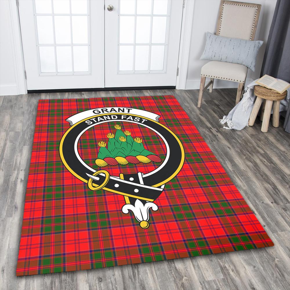 Grant Modern Tartan Crest Area Rug