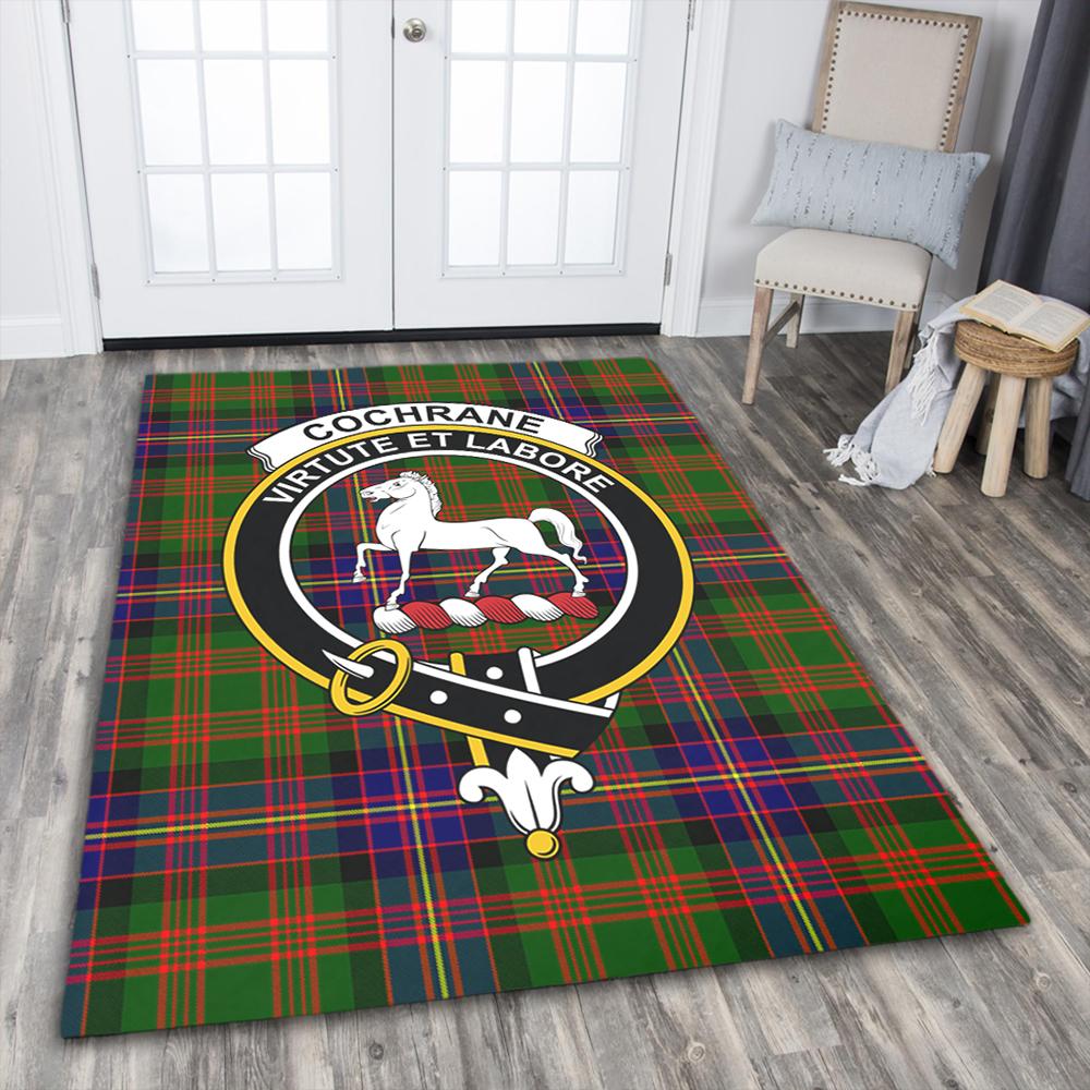 Cochrane Modern Tartan Crest Area Rug