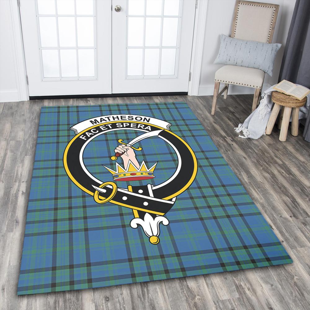 Matheson Hunting Ancient Tartan Crest Area Rug