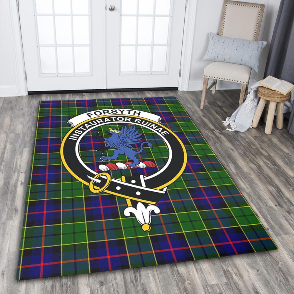 Forsyth Modern Tartan Crest Area Rug