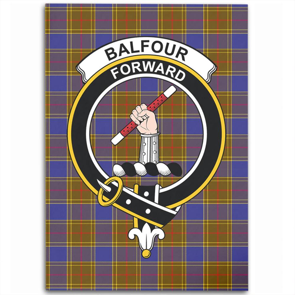 Balfour Modern Tartan Crest Area Rug