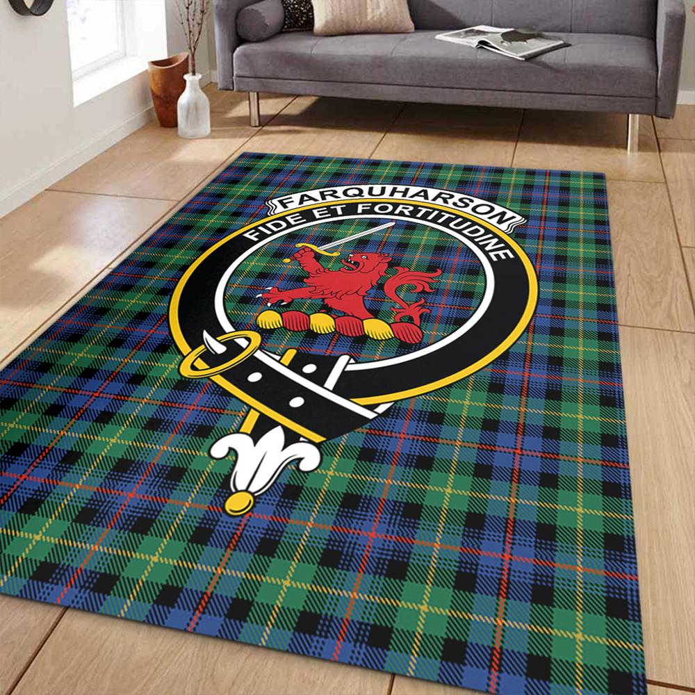 Farquharson Ancient Tartan Crest Area Rug