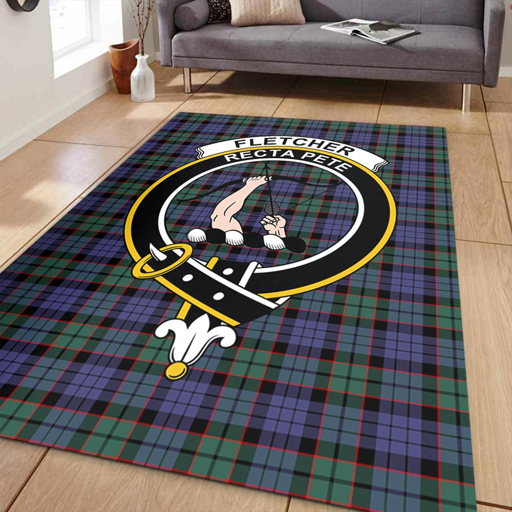 Fletcher Modern Tartan Crest Area Rug