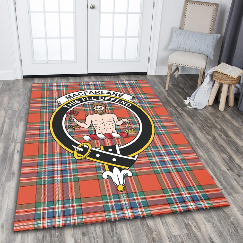 MacFarlane Ancient Tartan Crest Area Rug