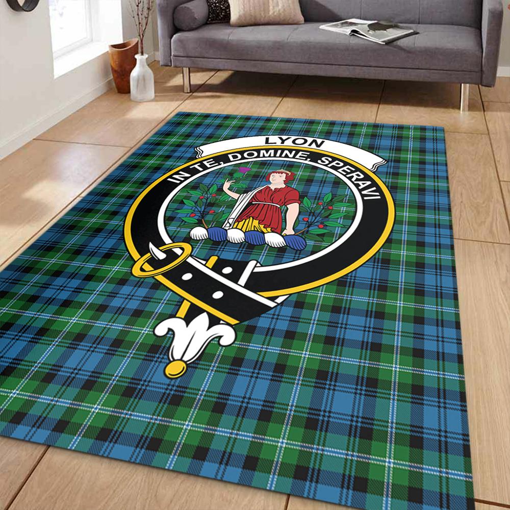 Lyon Clan Tartan Crest Area Rug