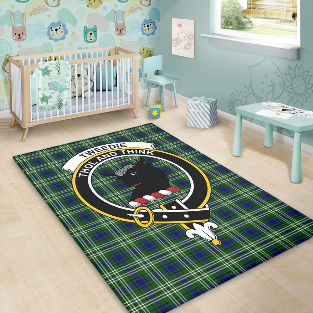 Tweedside District Tartan Crest Area Rug
