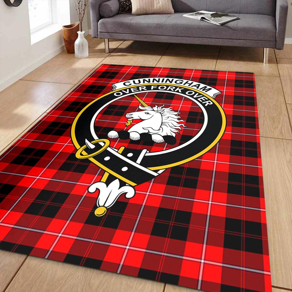 Cunningham Modern Tartan Crest Area Rug