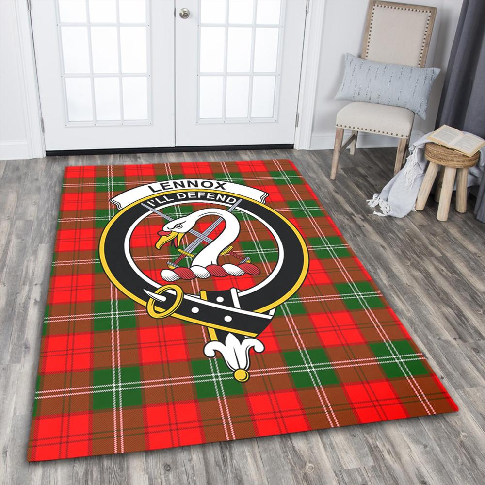 Lennox Modern Tartan Crest Area Rug