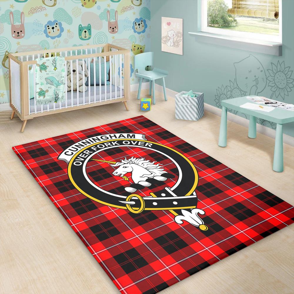 Cunningham Modern Tartan Crest Area Rug