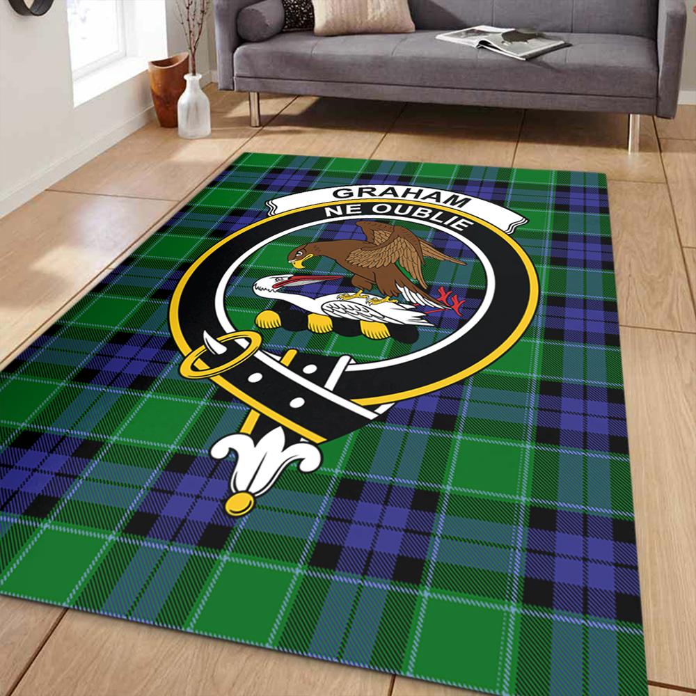 Graham of Menteith Modern Tartan Crest Area Rug