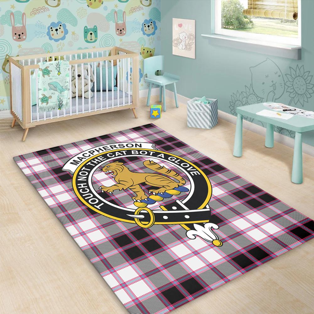 MacPherson Hunting Modern Tartan Crest Area Rug
