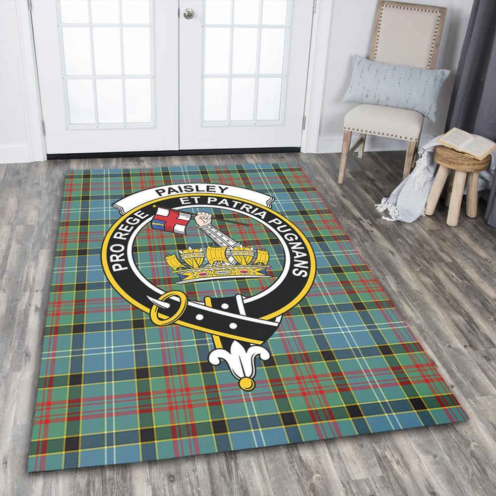 Paisley District Tartan Crest Area Rug