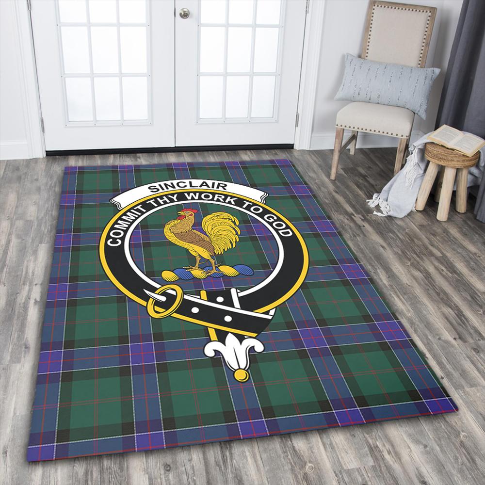 Sinclair Hunting Modern Tartan Crest Area Rug