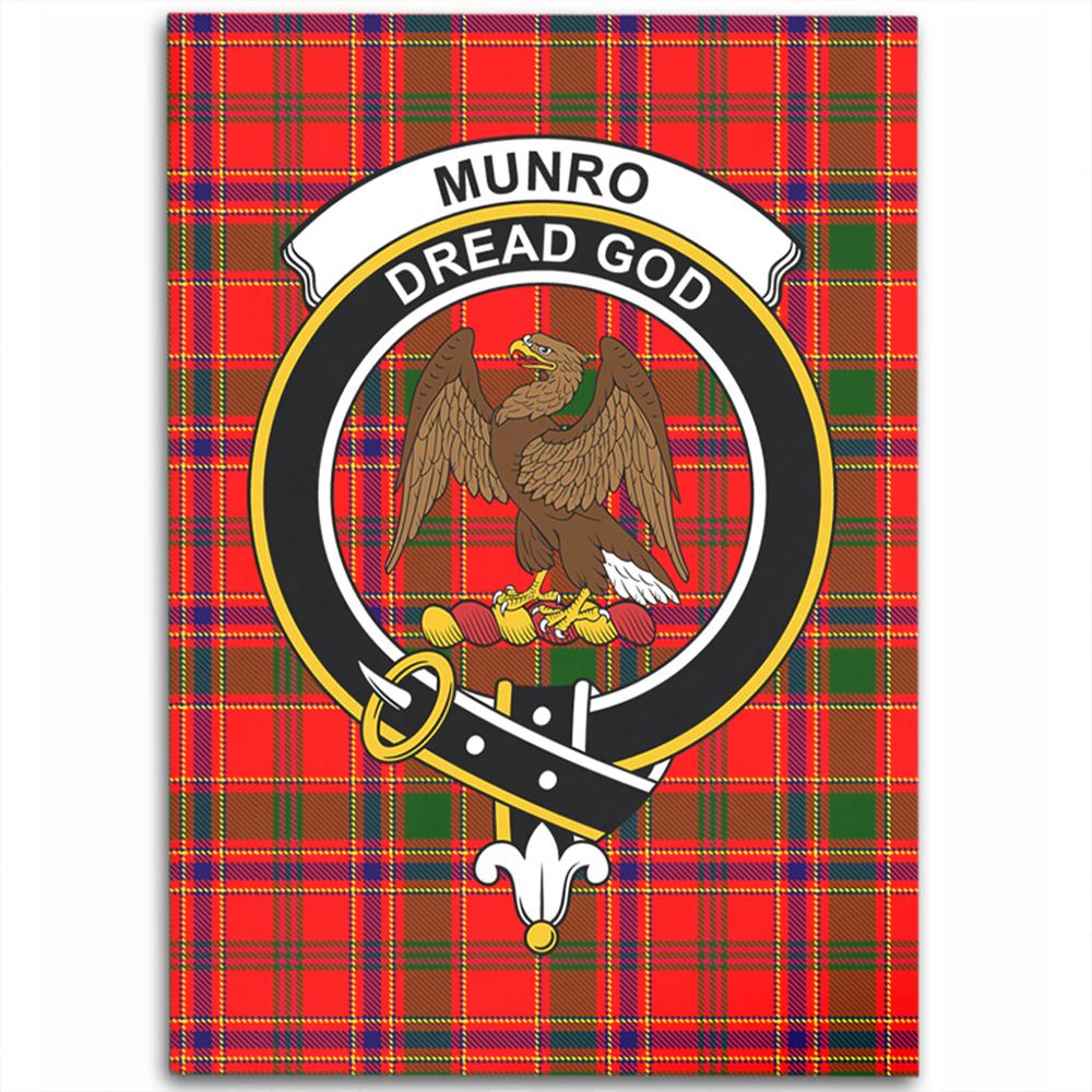Munro Modern Tartan Crest Area Rug