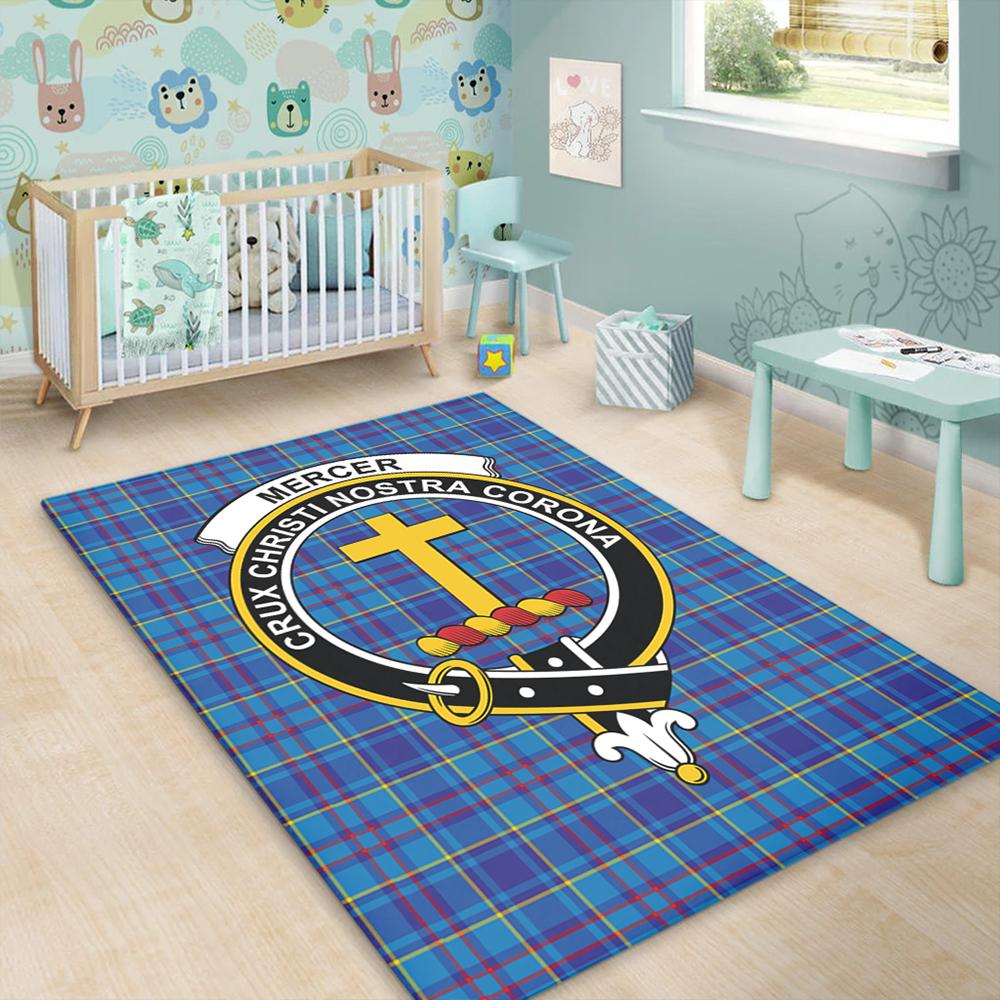 Mercer Modern Tartan Crest Area Rug