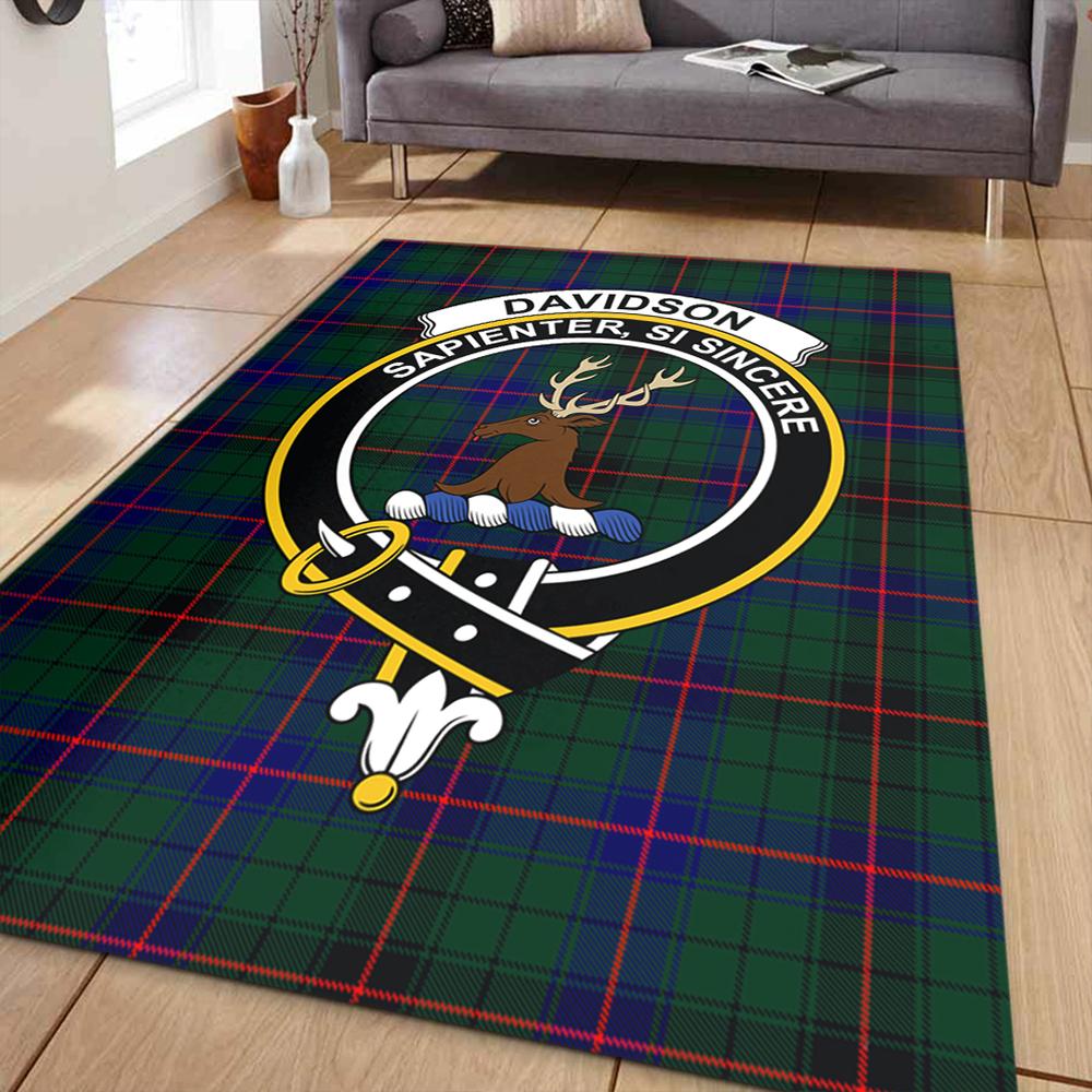 Davidson Modern Tartan Crest Area Rug