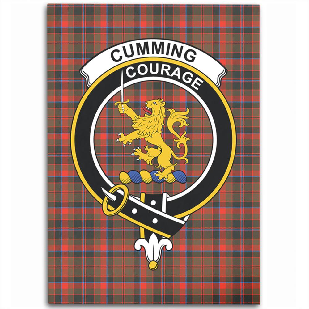 Cumming Hunting Weathered Tartan Crest Area Rug