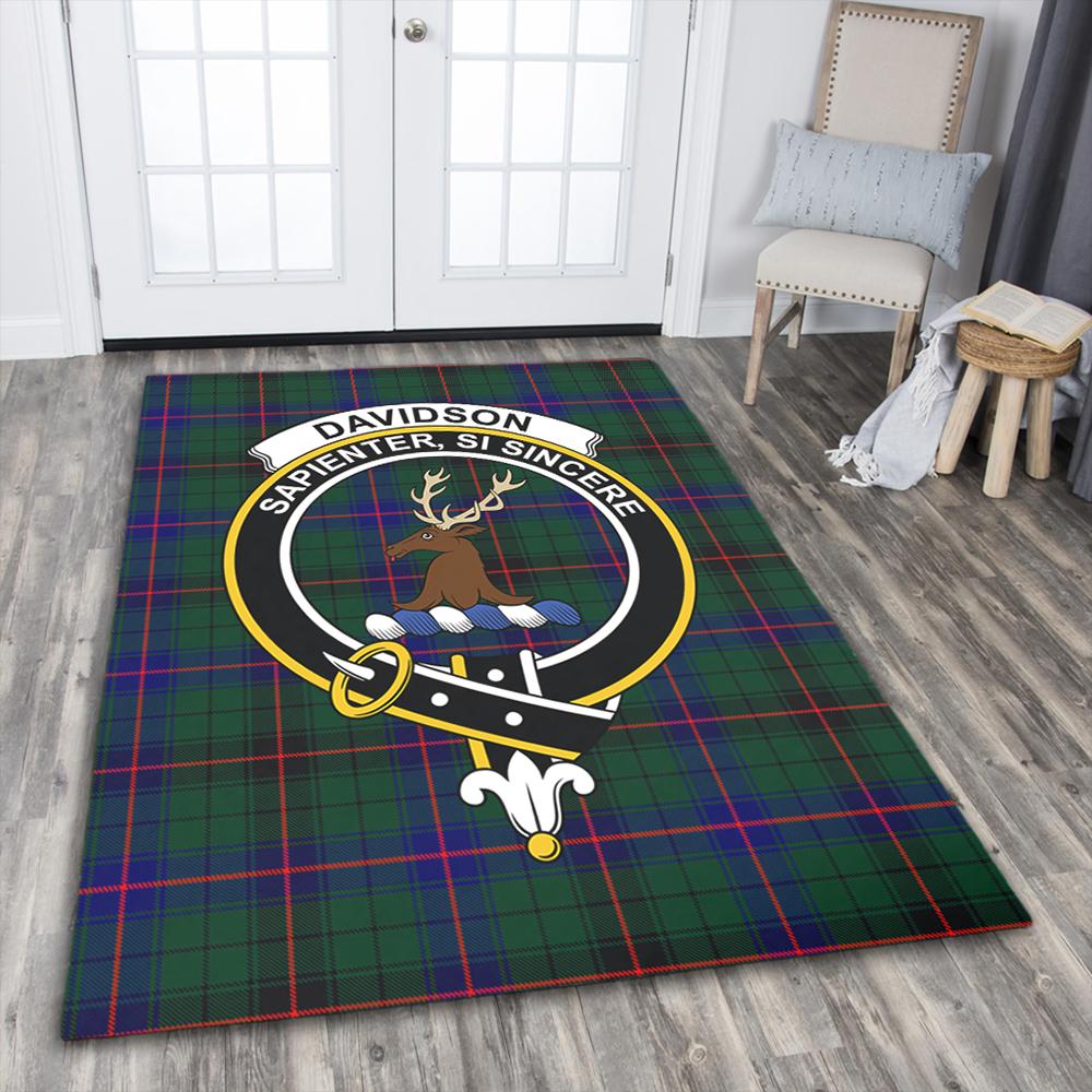 Davidson Modern Tartan Crest Area Rug