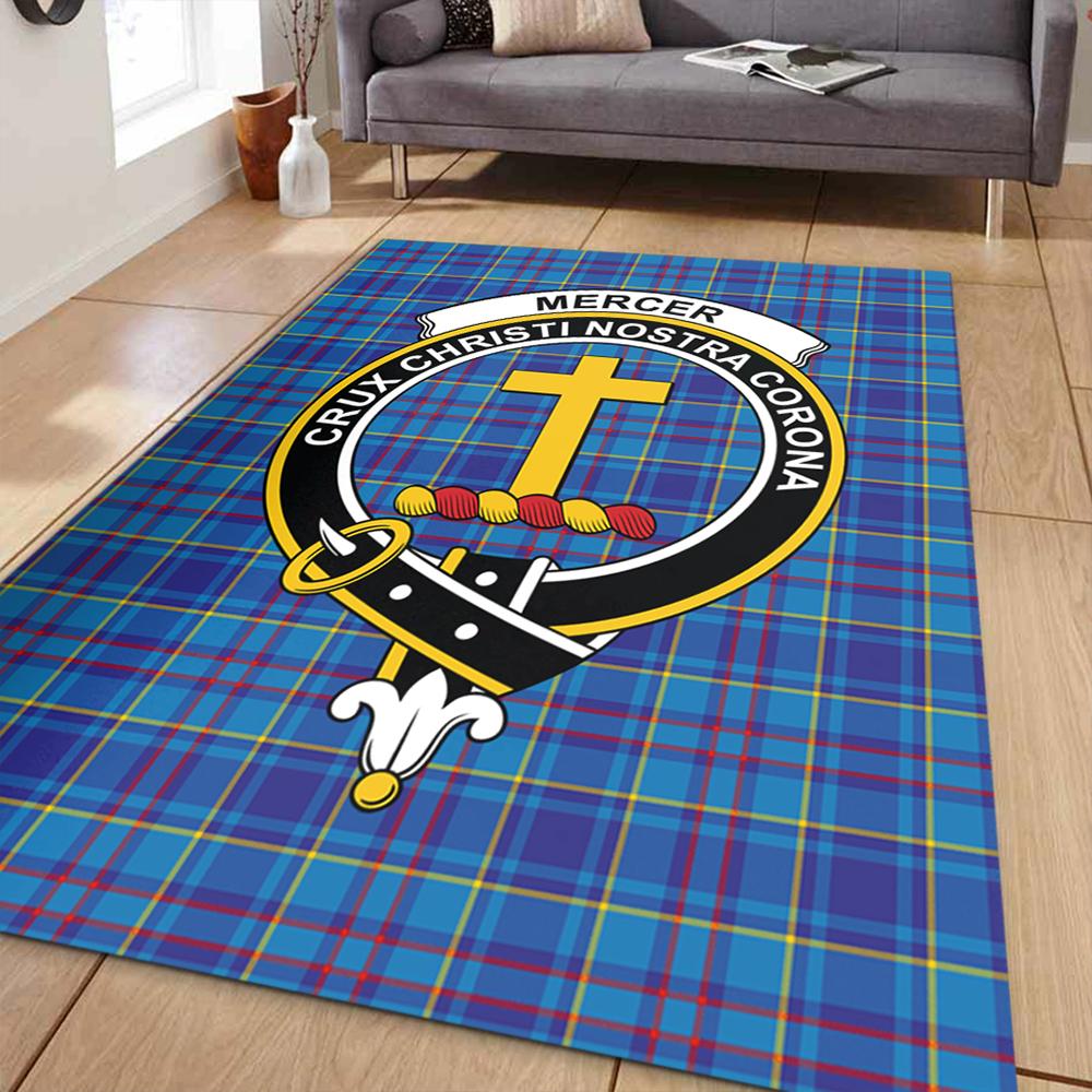Mercer Modern Tartan Crest Area Rug