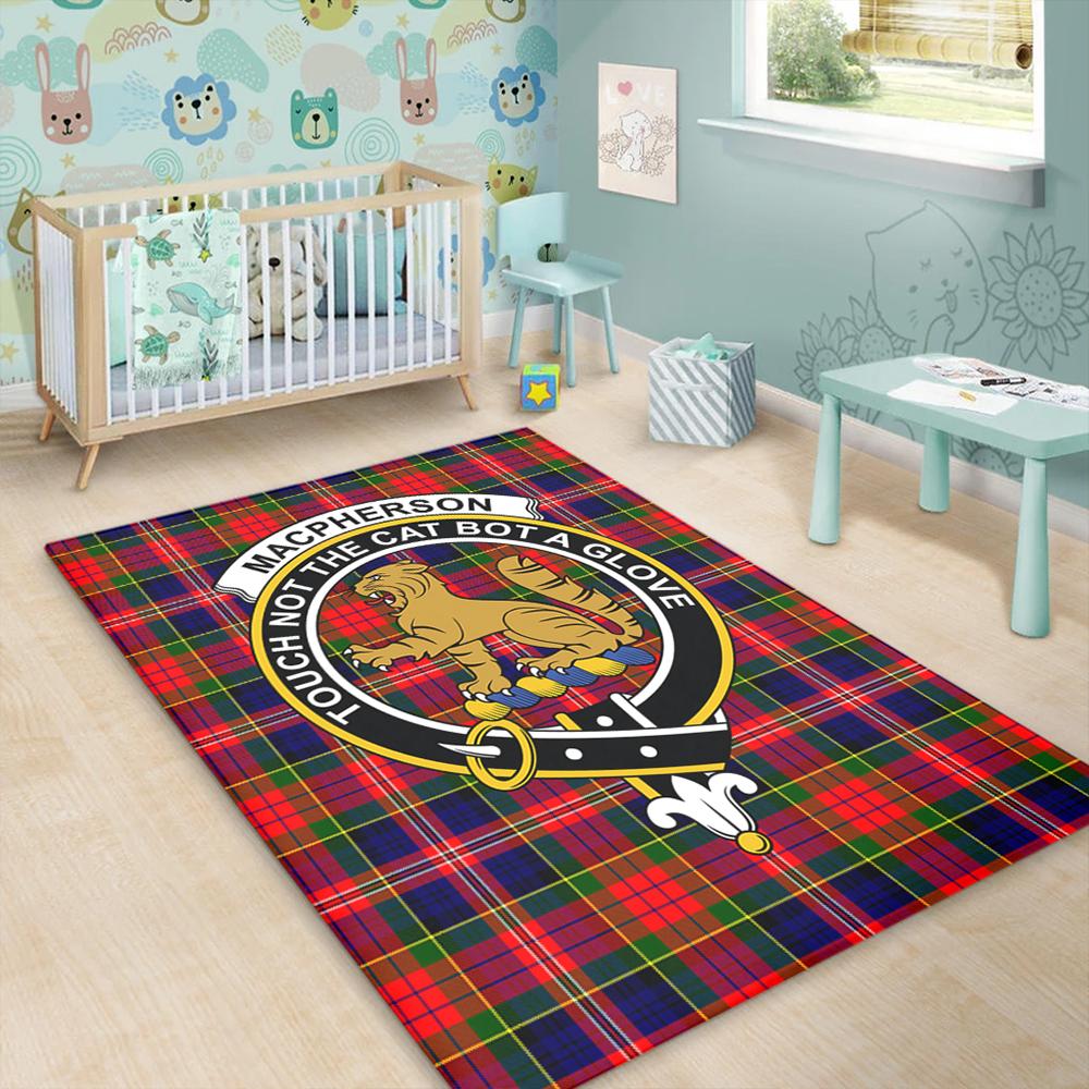MacPherson Modern Tartan Crest Area Rug