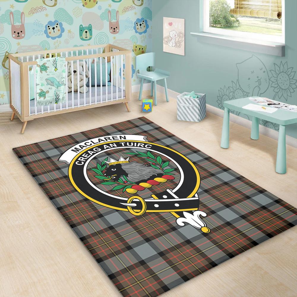 MacLaren Weathered Tartan Crest Area Rug