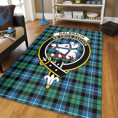 Clan Galbraith Ancient Tartan Crest Rug – Scottish Highland Carpet for Living Room, Celtic Home Decor & Scotland Gift