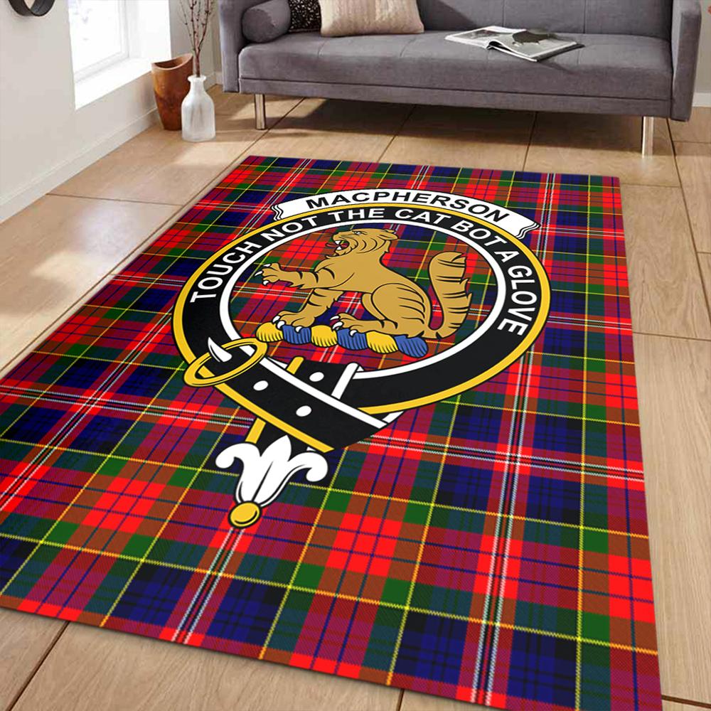 MacPherson Modern Tartan Crest Area Rug