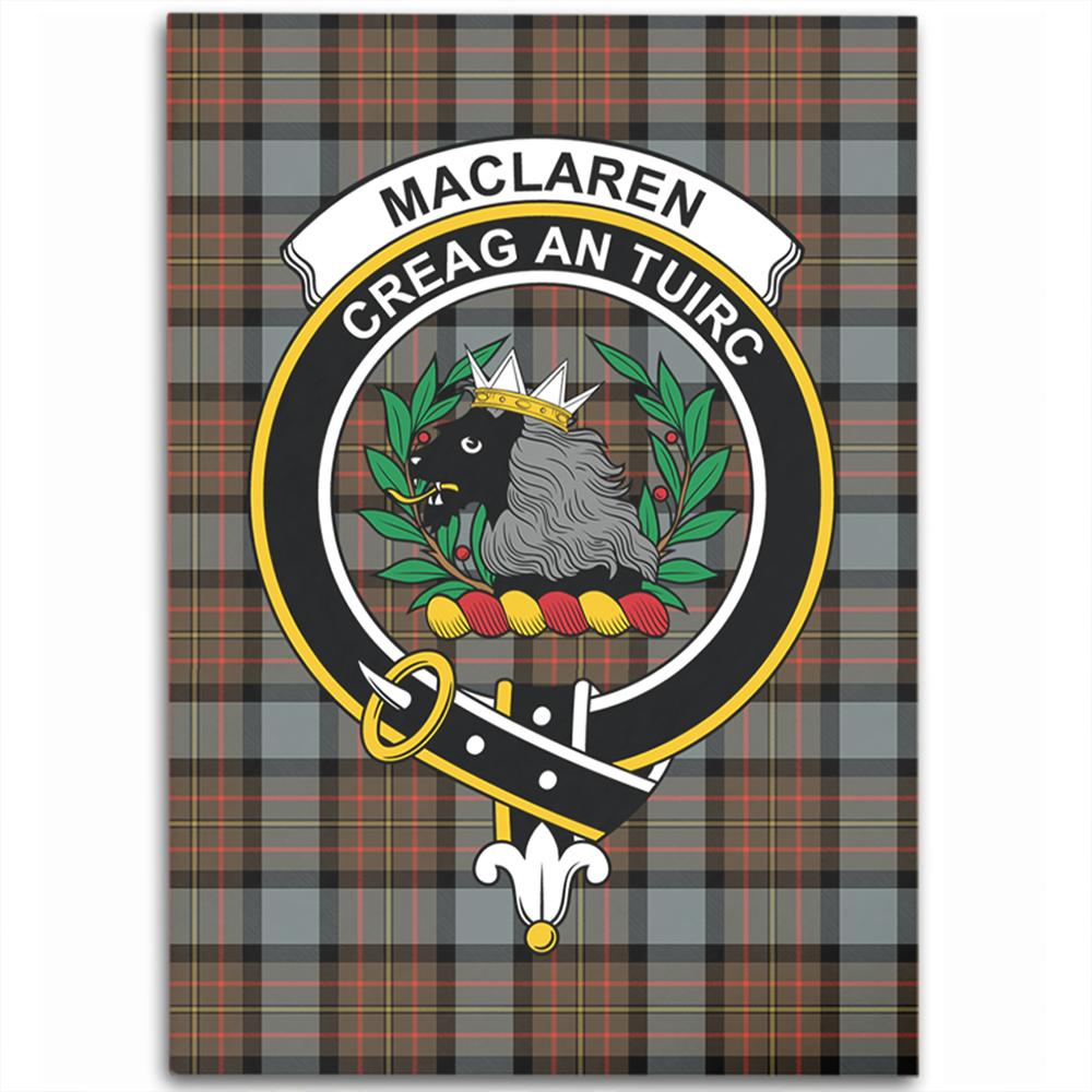 MacLaren Weathered Tartan Crest Area Rug