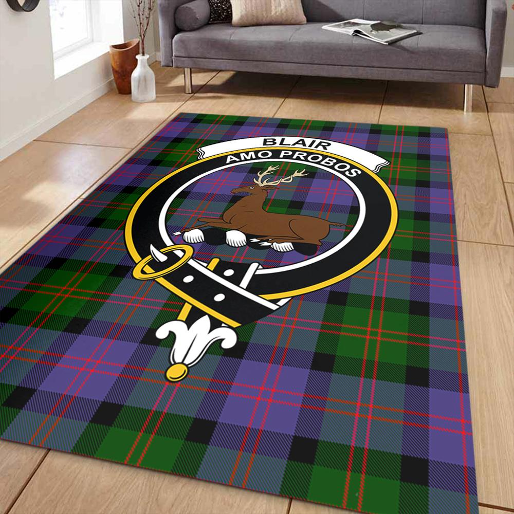 Blair Modern Tartan Crest Area Rug